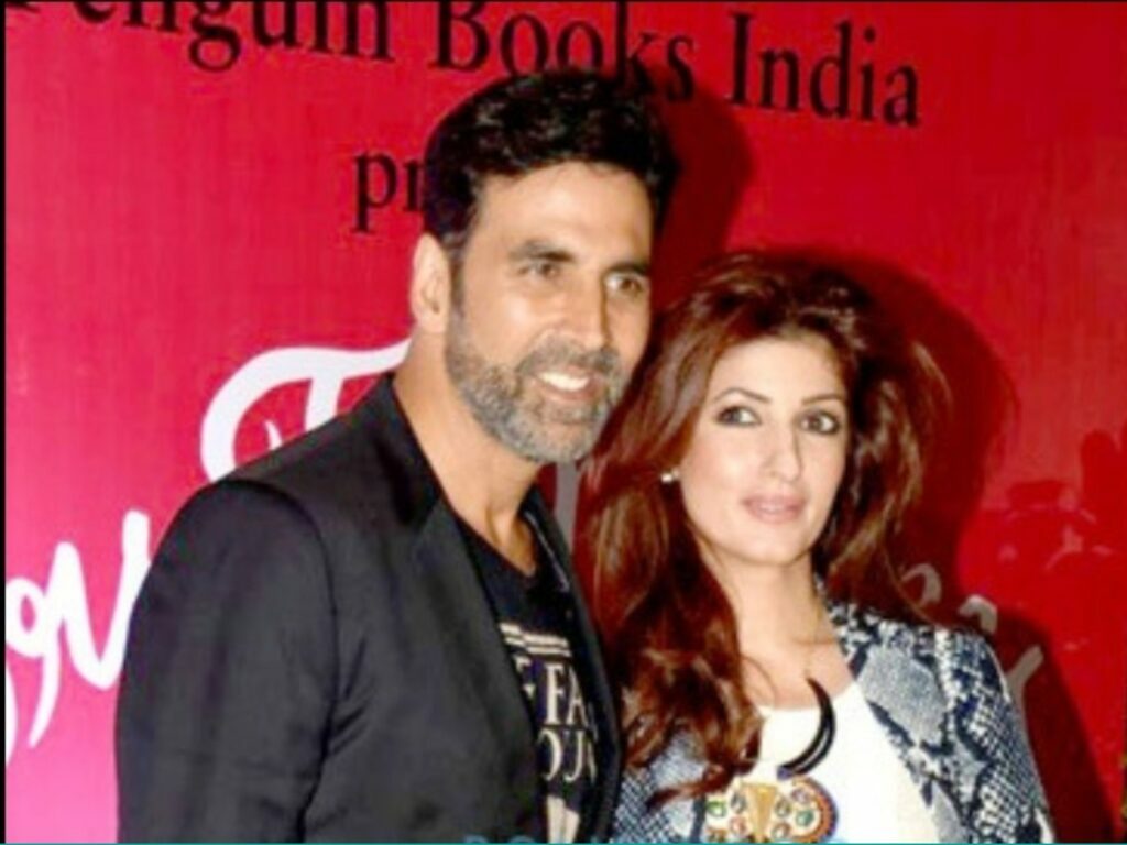 Kumar with his wife Twinkle Khanna at the launch of Khanna's book Mrs Funnybones in 2015